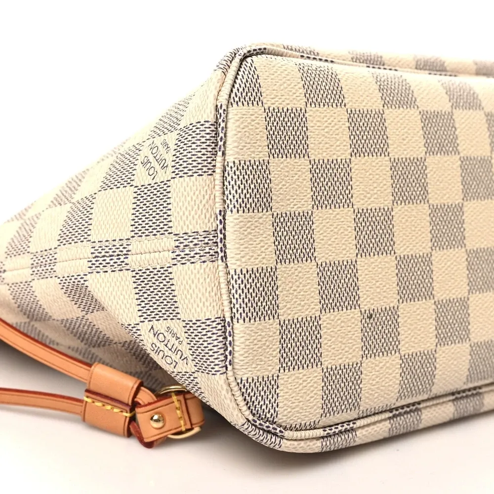Neverfull PM 1:1 Replica Damier Azur Checkered Canvas Shoulder Bag - Image 3