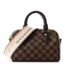 Speedy Bandoulière 20 Super Clone Brown Damier Ebene Canvas Gold hardware HandBag