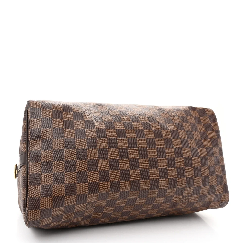 Speedy Bandoulière 30 Super Clone Damier Ebene Canvas Gold Hardware HandBag - Image 7