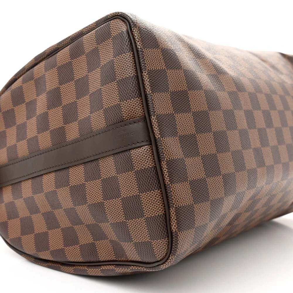 Speedy Bandoulière 30 Super Clone Damier Ebene Canvas Gold Hardware HandBag - Image 3