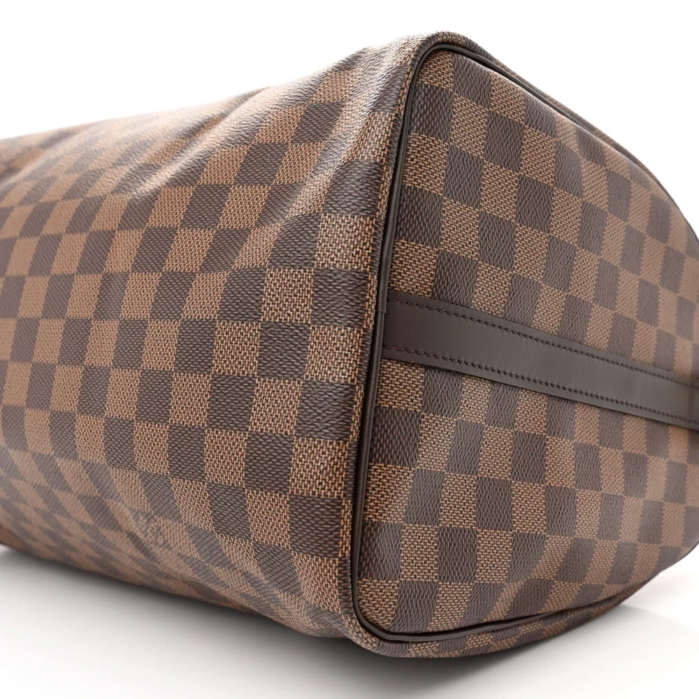 Speedy Bandoulière 30 Super Clone Damier Ebene Canvas Gold Hardware HandBag - Image 2