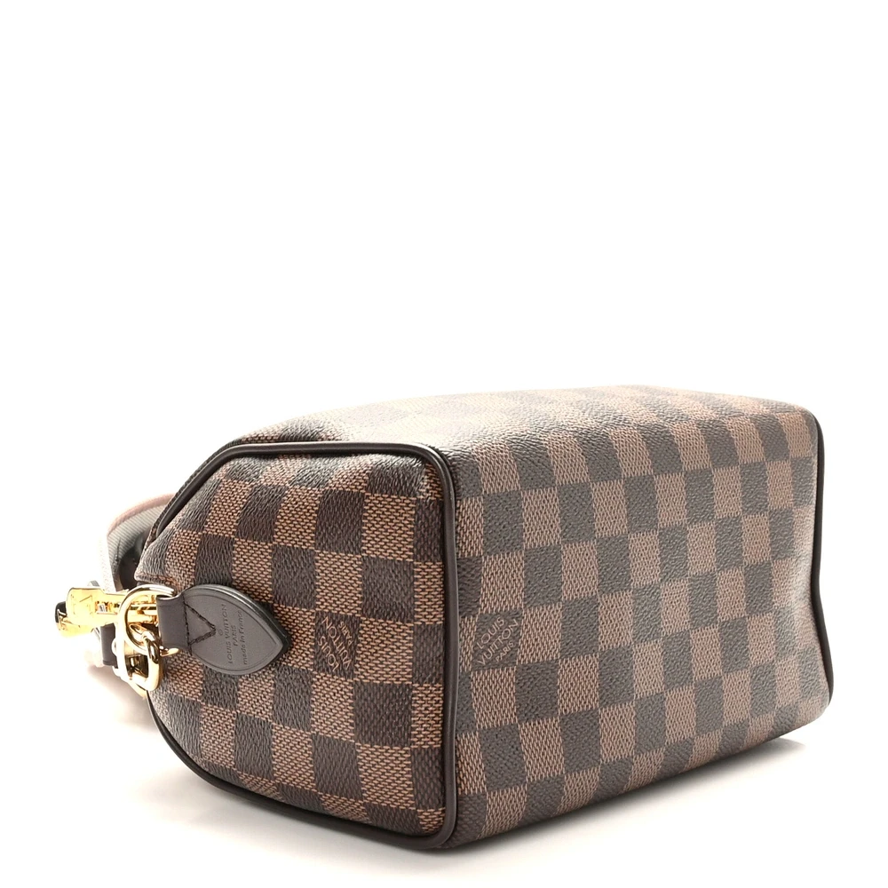 Speedy Bandoulière 20 1:1 Replica Damier Ebene Canvas Gold Hardware HandBag - Image 6