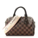 Speedy Bandoulière 20 1:1 Replica Damier Ebene Canvas Gold Hardware HandBag