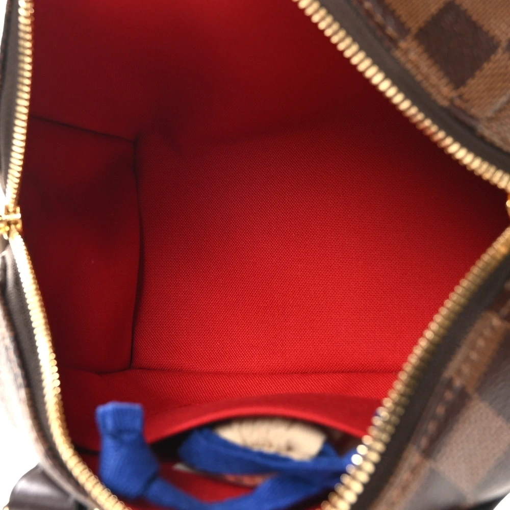 Speedy Bandoulière 20 1:1 Replica Damier Ebene Canvas Gold Hardware HandBag - Image 5