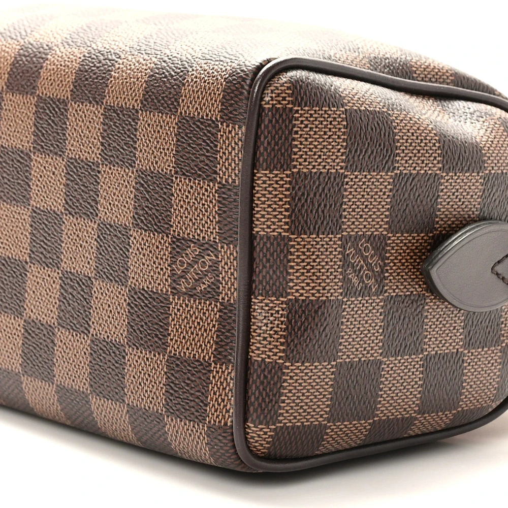 Speedy Bandoulière 20 1:1 Replica Damier Ebene Canvas Gold Hardware HandBag - Image 2