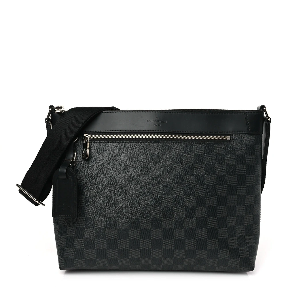 Mick PM 1:1 Replica Damier Graphite Canvas Silver Hardware Messenger Bag