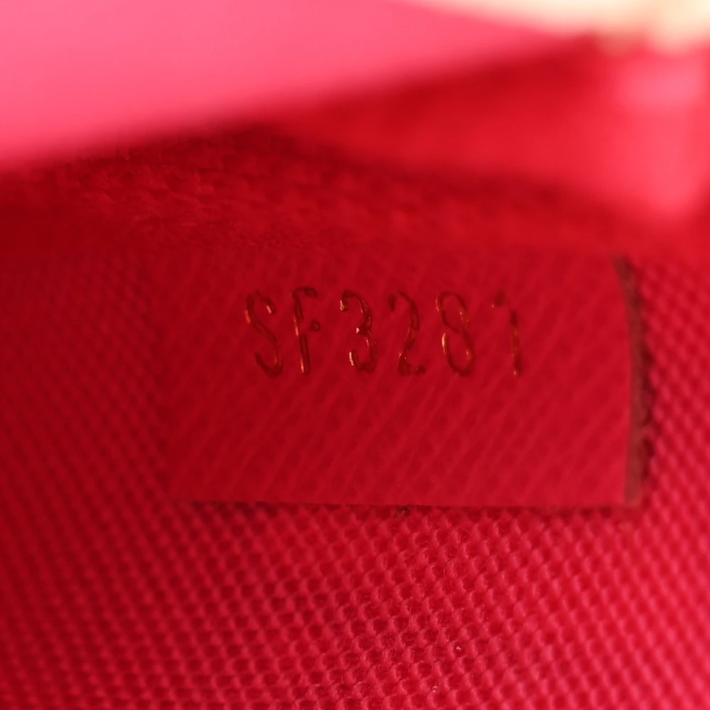 Mini Pochette Super Clone Fuchsia Damier Azur Canvas Christmas Animation Gold Hardware Bag - Image 3