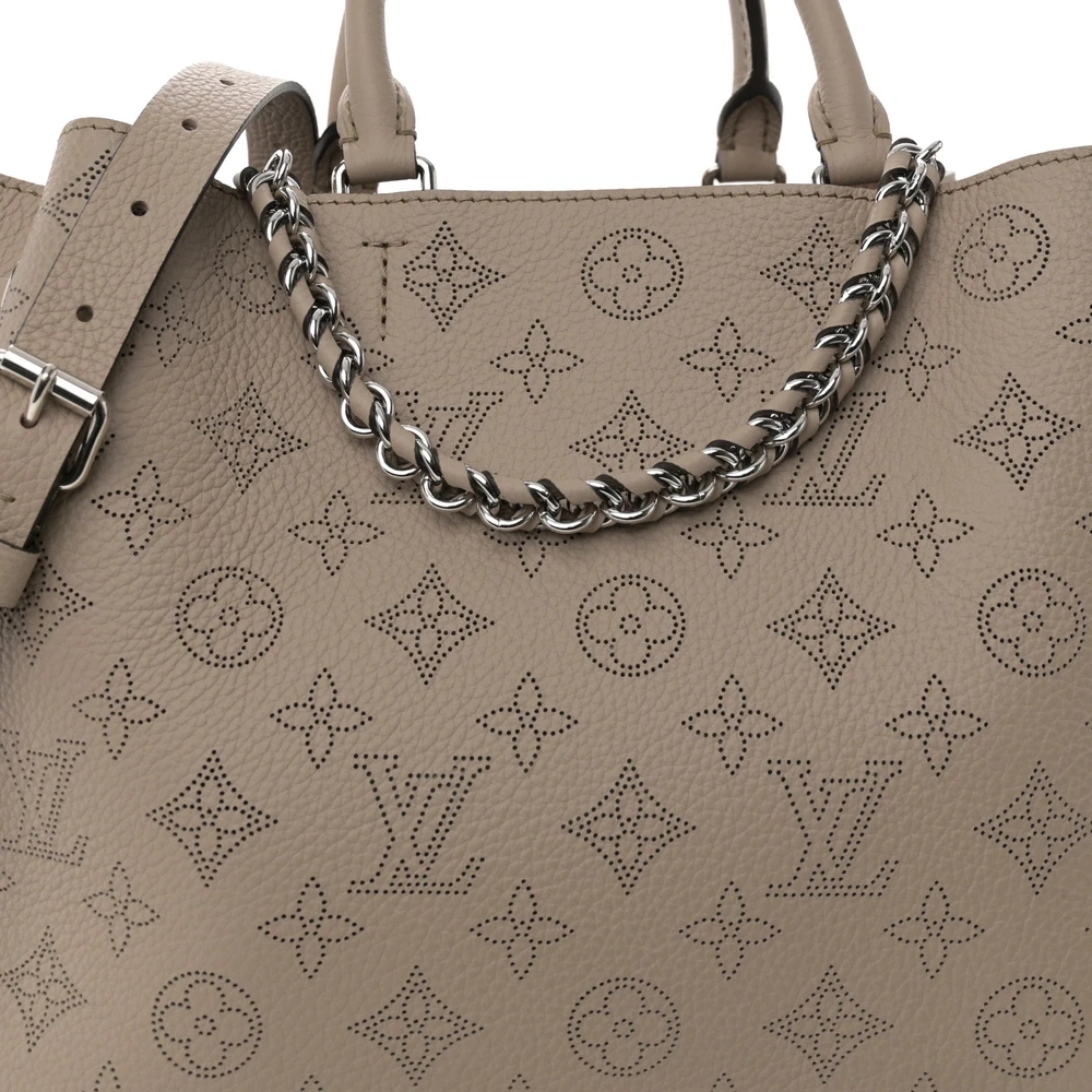 Bella Tote Super Clone Galet Mahina Leather Perforated Silver Hardware - Image 6
