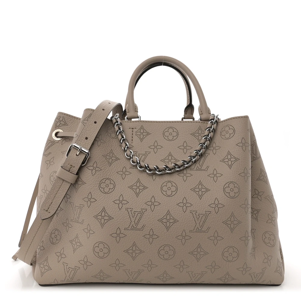 Bella Tote Super Clone Galet Mahina Leather Perforated Silver Hardware