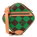 Chess Messenger 1:1 Replica Green Damier Pop Canvas CrossbodyBag
