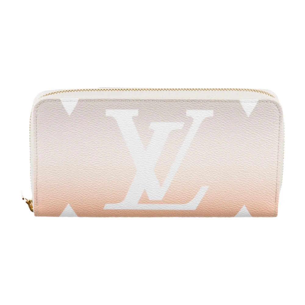 1:1 Lou!S Vuiton Wallet in Grey and Orange Monogram Canvas