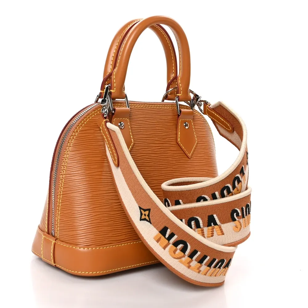 Alma BB Super Clone Honey Gold Epi Leather Structured Crossbody Bag - Image 8