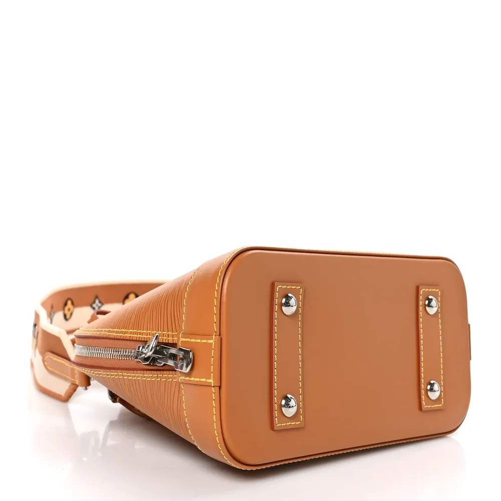Alma BB Super Clone Honey Gold Epi Leather Structured Crossbody Bag - Image 7