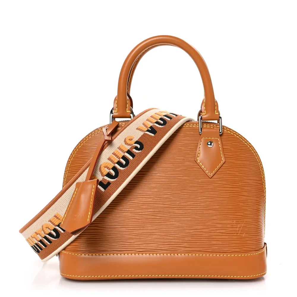 Alma BB Super Clone Honey Gold Epi Leather Structured Crossbody Bag