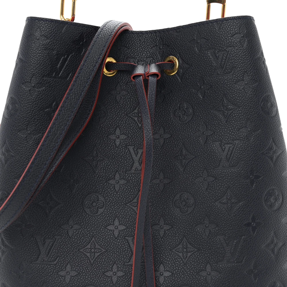 Top Quality Fake Louis Vuitton NéoNoé MM & BB Bucket Bag Marine Rouge - Image 5
