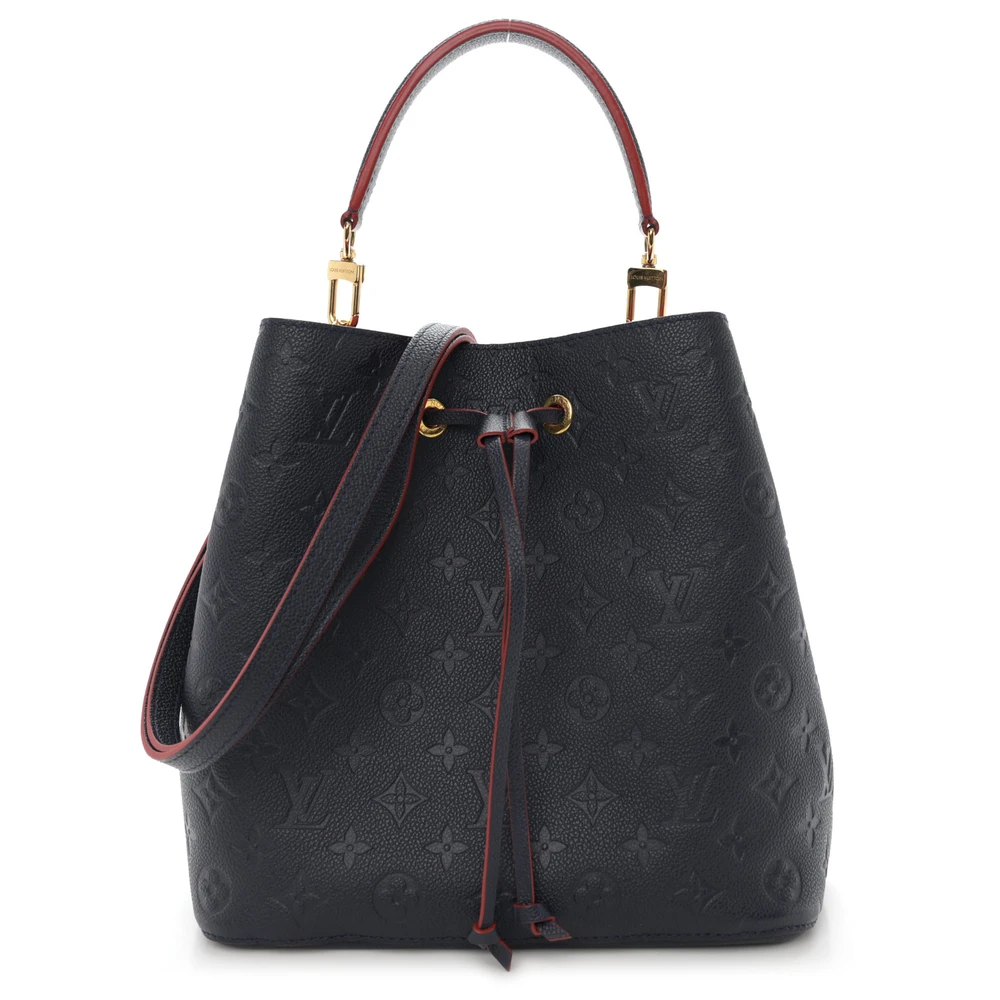 Top Quality Fake Louis Vuitton NéoNoé MM & BB Bucket Bag Marine Rouge