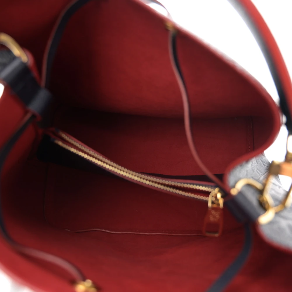 Top Quality Fake Louis Vuitton NéoNoé MM & BB Bucket Bag Marine Rouge - Image 4