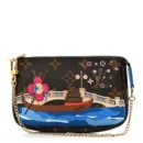 Mini Venice Pochette Super Clone Blue Monogram Canvas Christmas Animation Gold Hardware Pouch