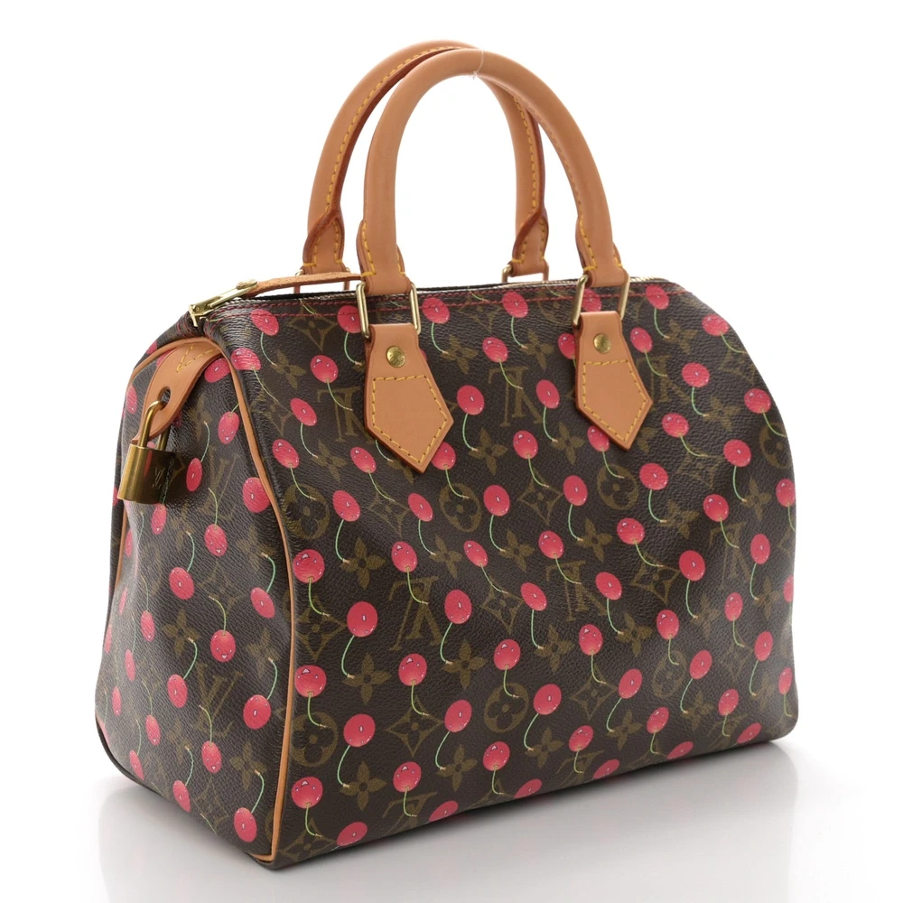 1:1 Replica LV Cerises Speedy 25 Handbag in Monogram Canvas With Smiling Cherry Overlays - Image 8