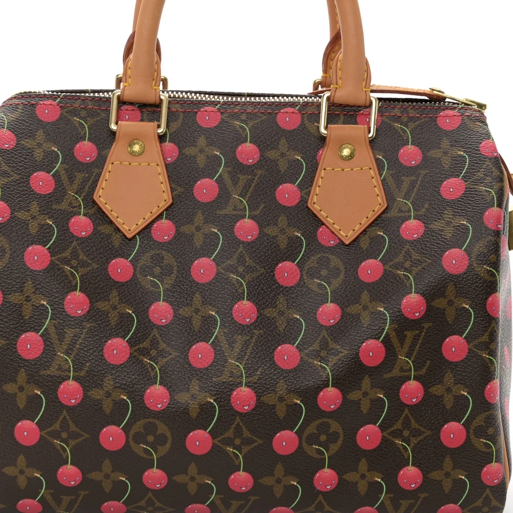 1:1 Replica LV Cerises Speedy 25 Handbag in Monogram Canvas With Smiling Cherry Overlays - Image 6