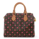 1:1 Replica LV Cerises Speedy 25 Handbag in Monogram Canvas With Smiling Cherry Overlays