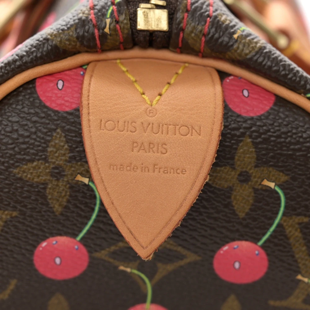 1:1 Replica LV Cerises Speedy 25 Handbag in Monogram Canvas With Smiling Cherry Overlays - Image 4