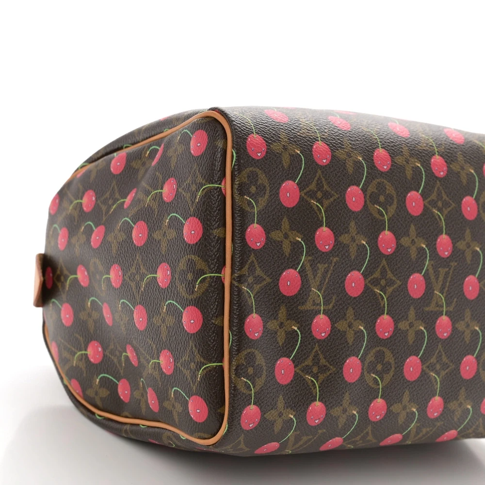 1:1 Replica LV Cerises Speedy 25 Handbag in Monogram Canvas With Smiling Cherry Overlays - Image 3