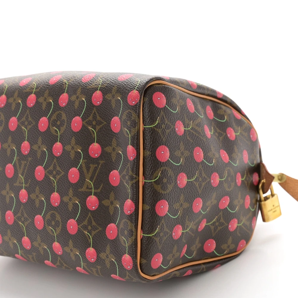 1:1 Replica LV Cerises Speedy 25 Handbag in Monogram Canvas With Smiling Cherry Overlays - Image 2
