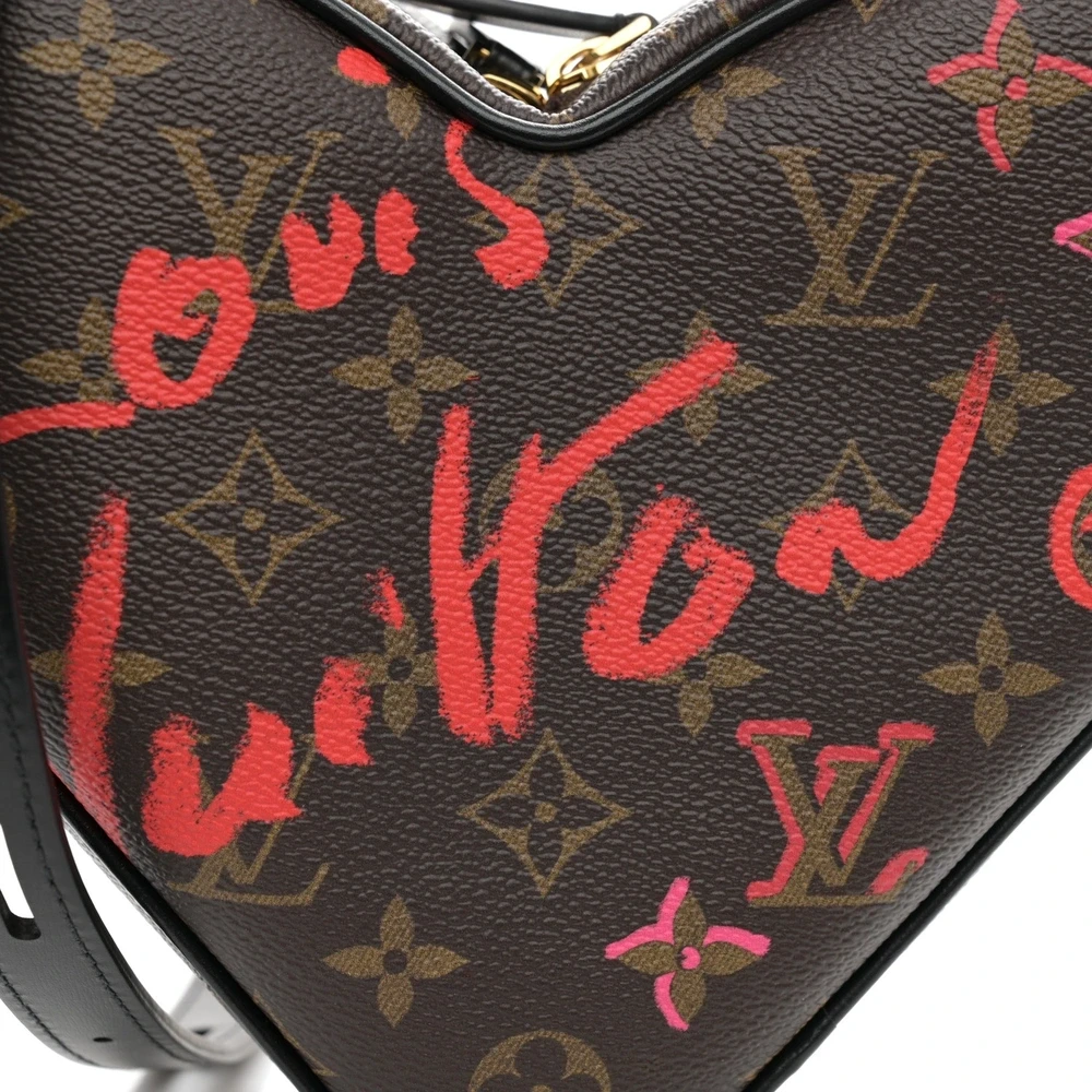 Sac Coeur 1:1 Replica Monogram Fall In Love Canvas Gold Hardware Heart Shape Handbag - Image 5