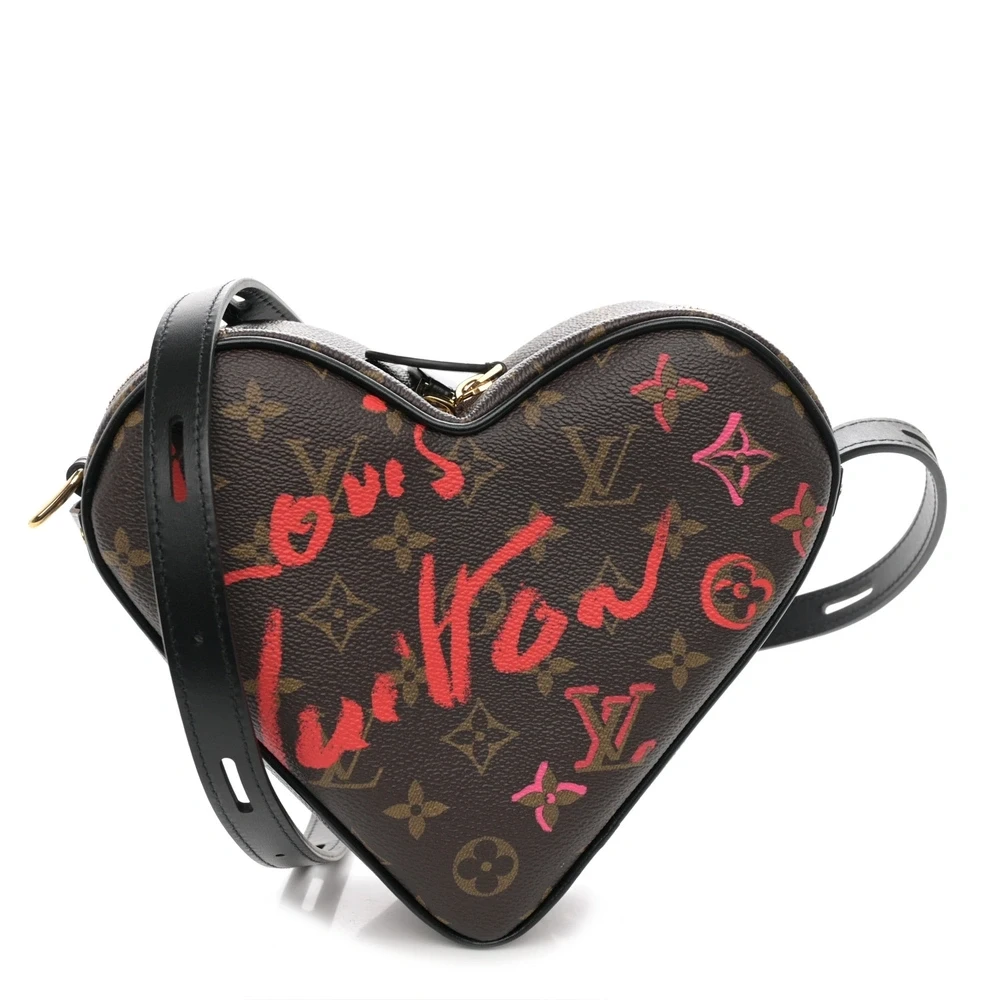 Sac Coeur 1:1 Replica Monogram Fall In Love Canvas Gold Hardware Heart Shape Handbag