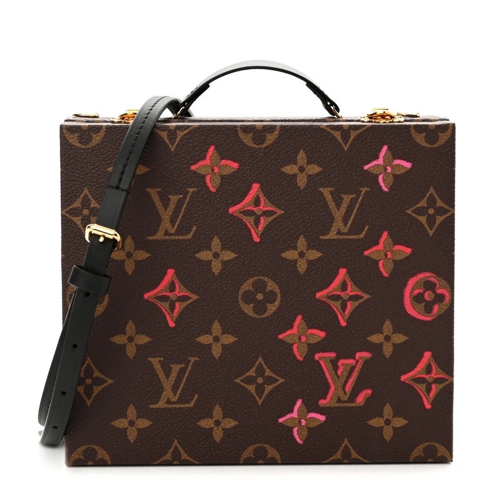 Mobile Box PM Super Clone Monogram Canvas Stylish Trunk Crossbody Bag