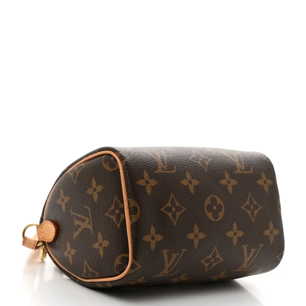 Nano Speedy BB Super Clone Monogram Canvas Mini Handbag Gold Hardware - Image 2