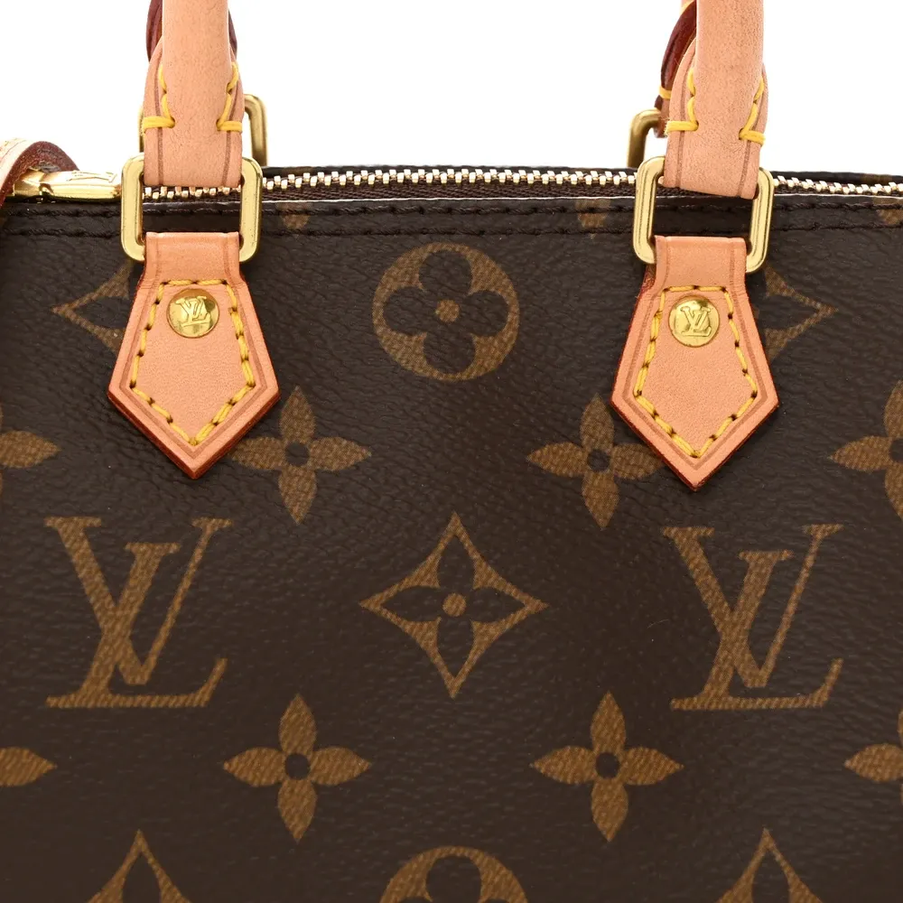 Nano Speedy BB Super Clone Monogram Canvas Mini Handbag Gold Hardware - Image 8