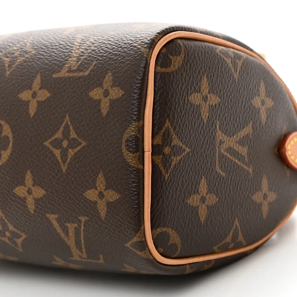 Nano Speedy BB Super Clone Monogram Canvas Mini Handbag Gold Hardware - Image 5