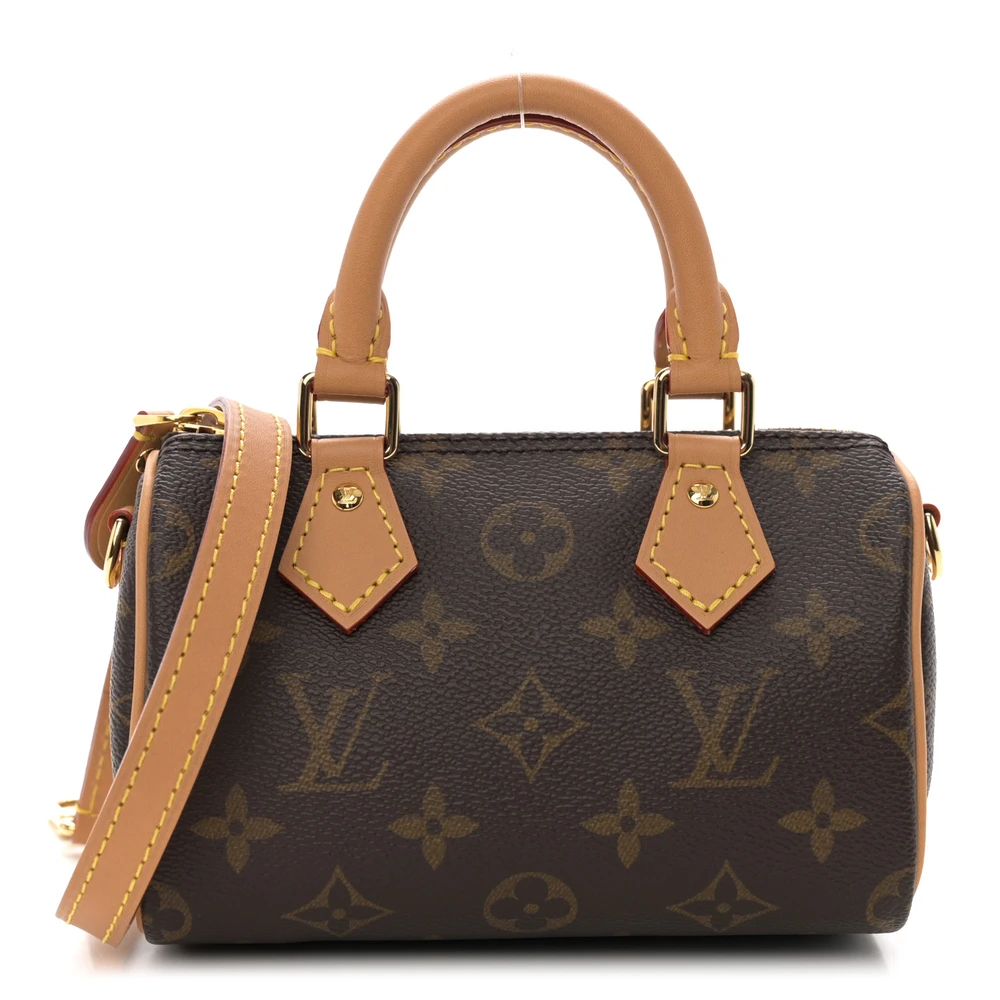 Nano Speedy Bandoulière Super Clone Monogram Canvas Mini Crossbody Bag