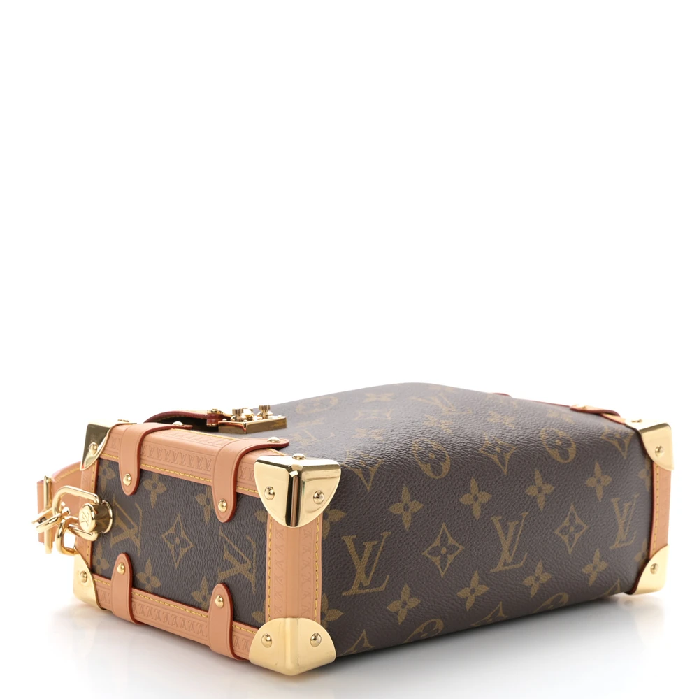 Side Trunk Super Clone Monogram Canvas Gold Hardware Crossbody Handbag - Image 8