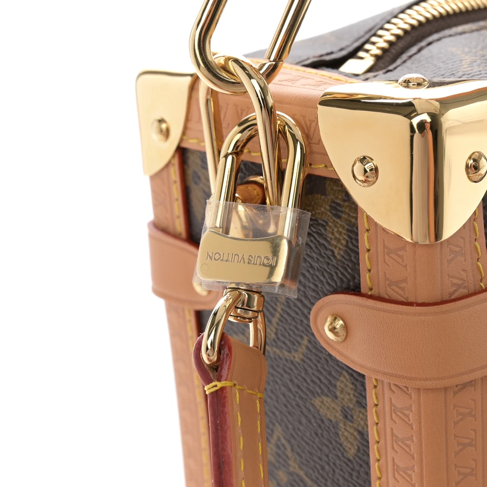 Side Trunk Super Clone Monogram Canvas Gold Hardware Crossbody Handbag - Image 6