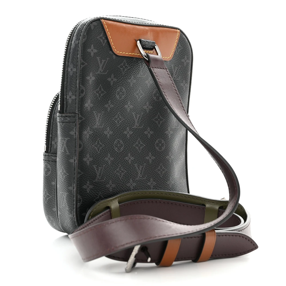Amazone Sling Bag 1:1 Replica Monogram Eclipse Patchwork Canvas Crossbody Bag - Image 8