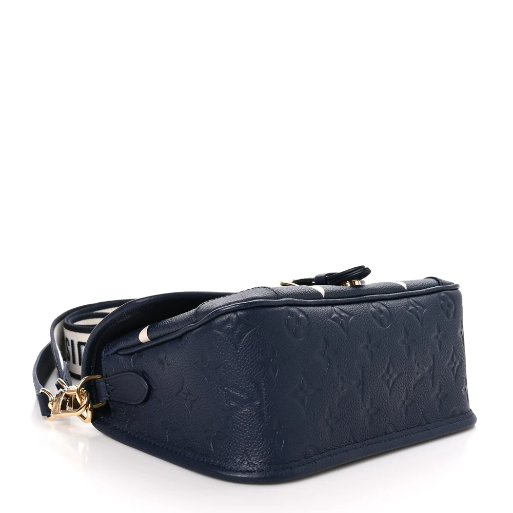 Diane 1:1 Replica Navy Cream Empreinte Giant Monogram Leather Bag - Image 7