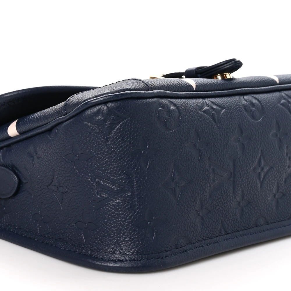 Diane 1:1 Replica Navy Cream Empreinte Giant Monogram Leather Bag - Image 3