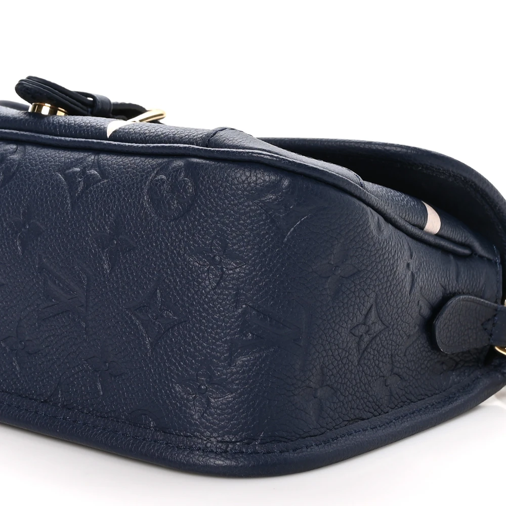 Diane 1:1 Replica Navy Cream Empreinte Giant Monogram Leather Bag - Image 2