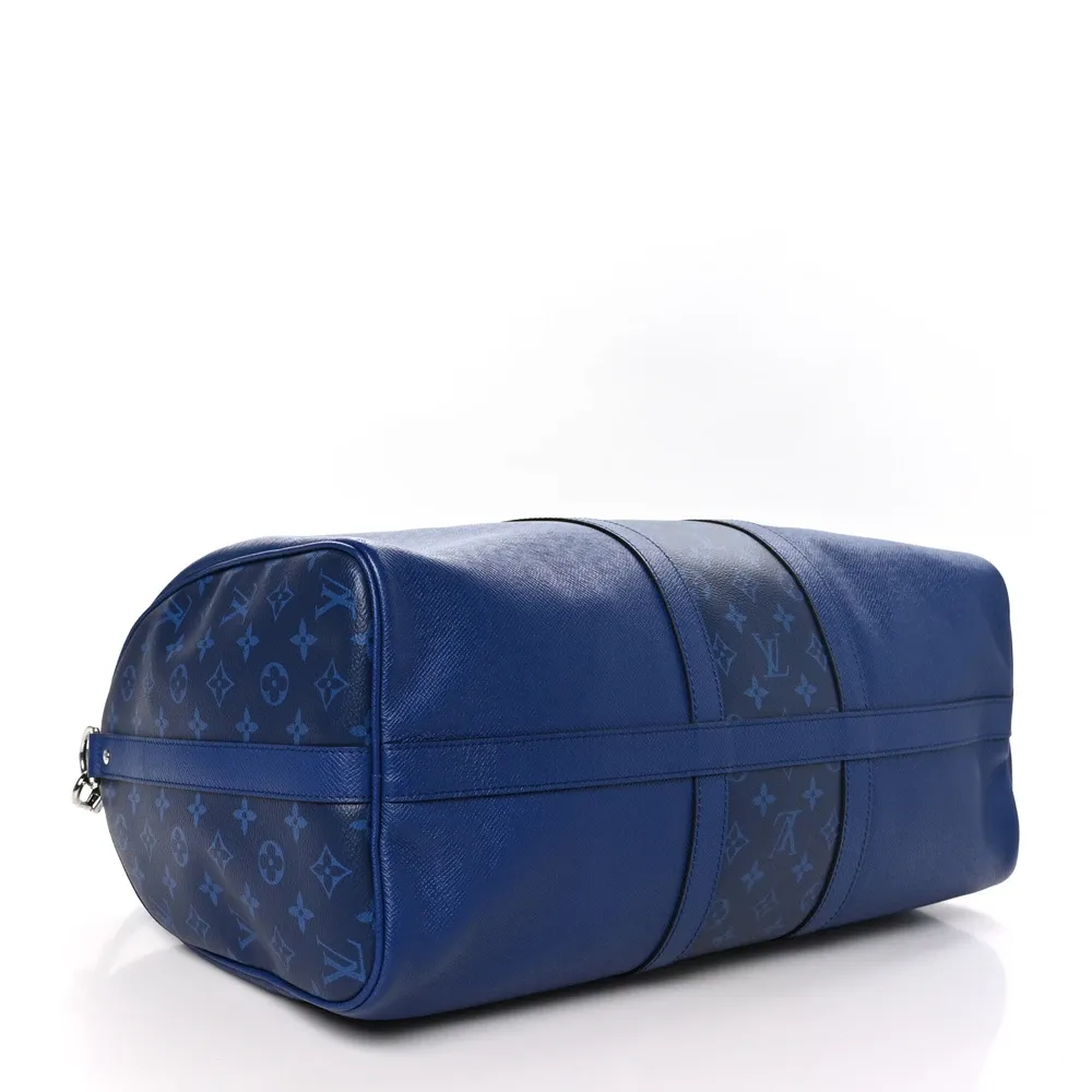 Keepall 50 - 1:1 Replica Pacific Blue Monogram Canvas Travel Duffle Bag - Image 3