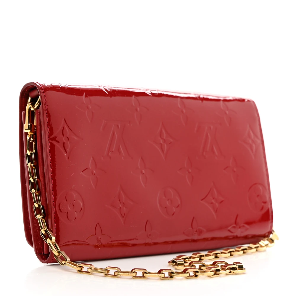 Chaine Wallet PM Super Clone Pomme D’Amour Vernis Leather With Gold Hardware - Image 8