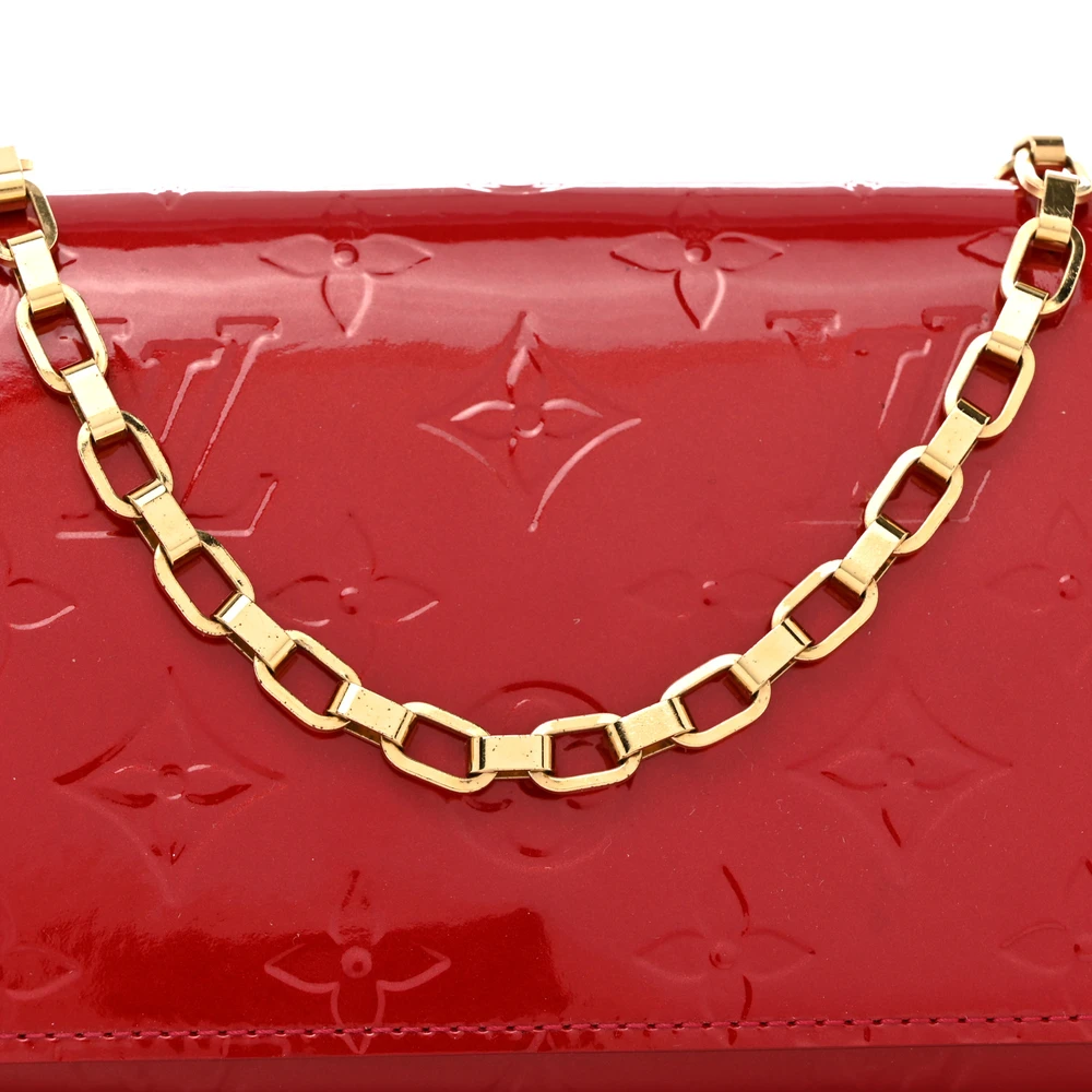 Chaine Wallet PM Super Clone Pomme D’Amour Vernis Leather With Gold Hardware - Image 6