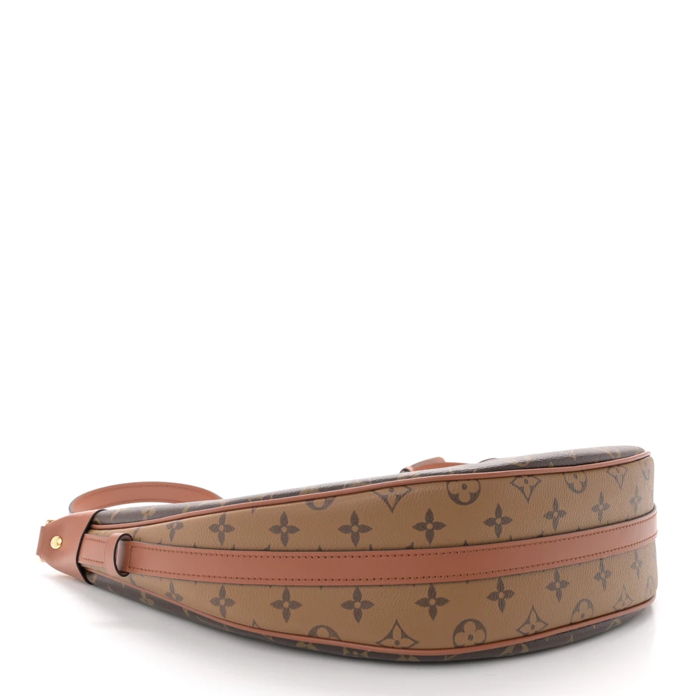 Reverse Monogram Loop Hobo 1:1 Replica Canvas Shoulder Bag with Gold Hardware - Image 7