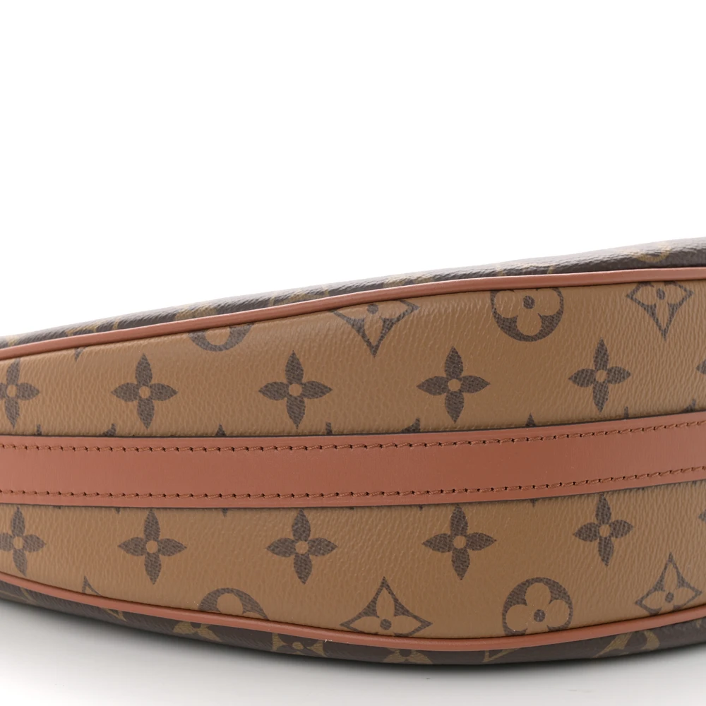 Reverse Monogram Loop Hobo 1:1 Replica Canvas Shoulder Bag with Gold Hardware - Image 3