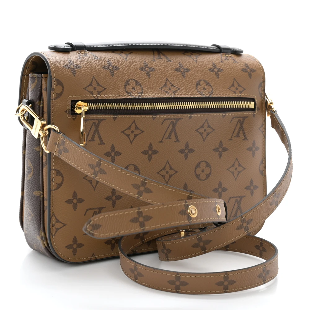 Pochette Metis PM Super Clone Reverse Monogram Canvas Gold Hardware Crossbody Handbag - Image 9