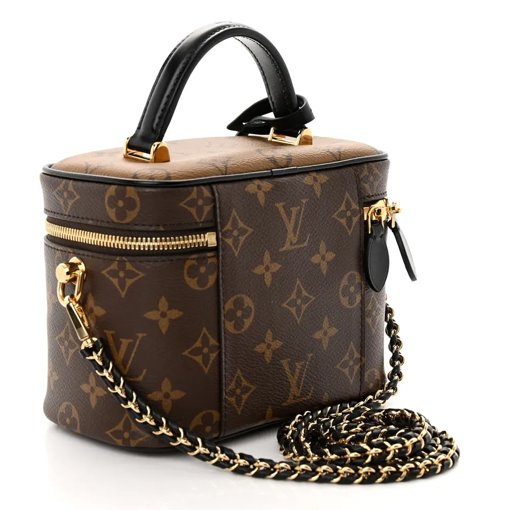 Vanity PM 1:1 Replica Louis Vuitton Monogram Canvas Crossbody bag with Gold Hardware - Image 8