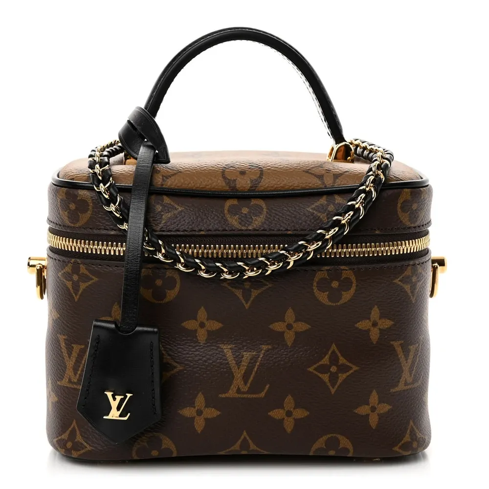 Vanity PM 1:1 Replica Louis Vuitton Monogram Canvas Crossbody bag with Gold Hardware