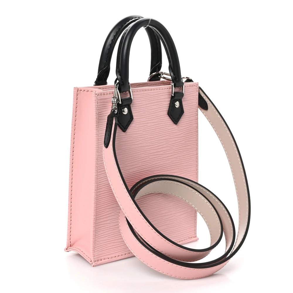 Petit Sac Plat Super Clone Rose Ballerine with Soft Pink Epi Leather Tote/ShoulderBag - Image 8